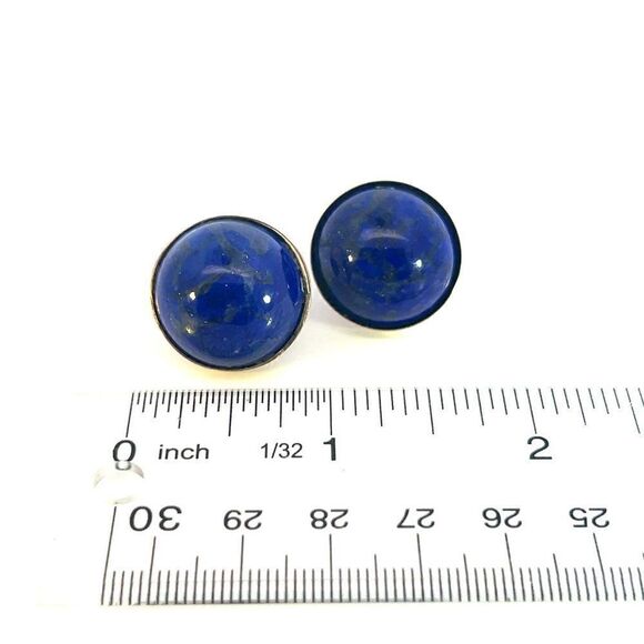 Natural Lapis Lazuli Cufflinks 14k Y Gold 40 CTW Certified 311039 - Picture 13 of 14